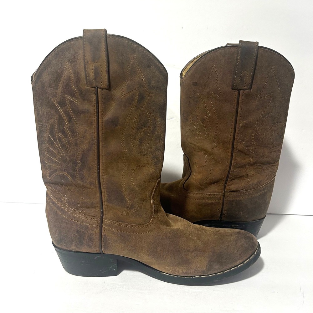 Masterson Boot Co Western Boots Women 6 Brown Leather Roper RB2000Y - Picture 5 of 9